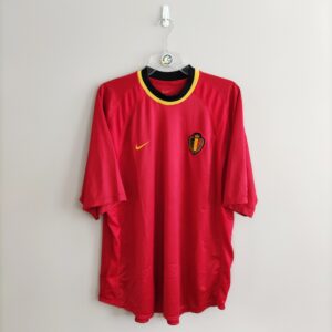 Koszulka reprezentacji Belgii 2000-02 w kolorze czerwonym w rozmiarze XL