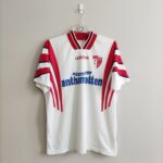 FC sion koszulka piłkarska w kolorze biało czerwonym. Unforgettable Football Shirts - Retro Koszulki Piłkarskie