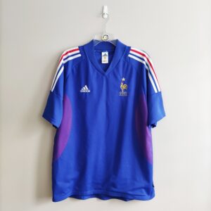 Koszulka domowa reprezentacji Francji z 2002 roku w kolorze niebieskim w rozmiarze XL