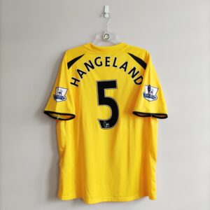 Koszulka piłkarska trzecia Fulham FC z sezonu 2008-09 meczowa Brede Hangeland w kolorzze żółtym firmy nike.