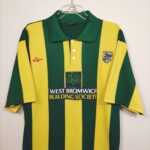 Koszulka piłkarska klubu West Bromwich Albion z lat 2001-03 w kolorze żółto-zielonym