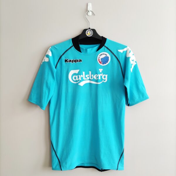 Wyjazdowa pucharowa koszulka FC Kopenhaga z sezonu 2008-09 w kolorze niebieskim marki Kappa.