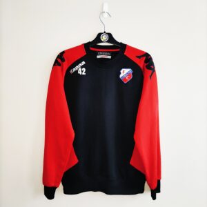 Bluza treningowa FC utrecht z sezonu 2011-12 player issue w kolorze czarno-czerwonym marki Kappa.