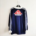 Domowa koszulka z długim rękawem Viking FK z 1994 roku w kolorze granatowo-białym marki Adidas.