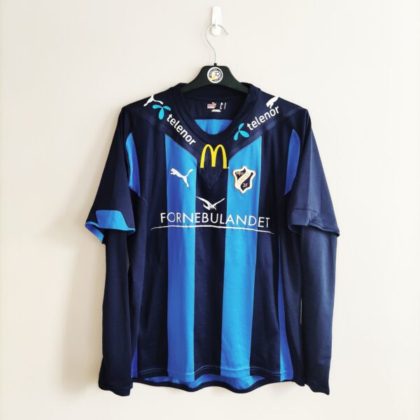 Domowa koszulka z długim rękawem Stabaek IF z sezonu 2011 w kolorze niebiesko-granatowym marki Puma.